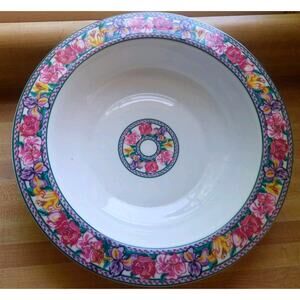 Beautiful Vintage Elizabeth Arden Large Porcelain Floral Serving Bowl 12 Inches